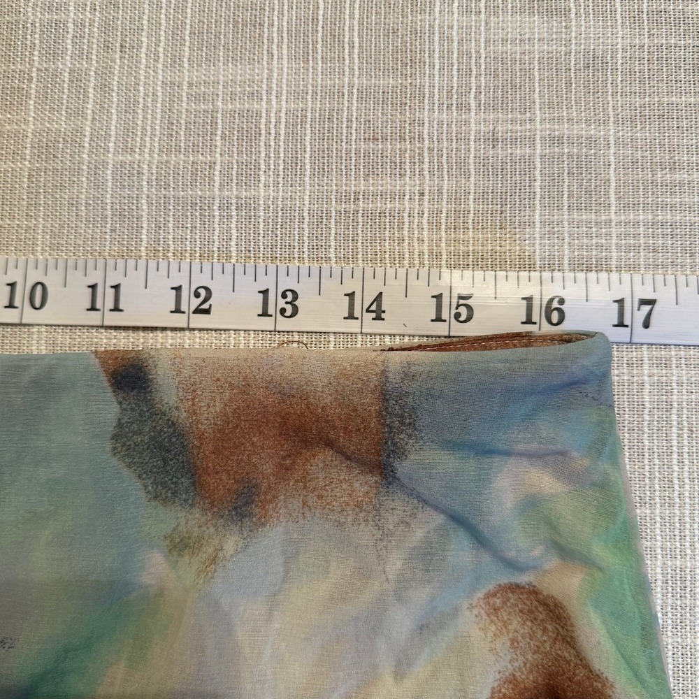Free People Brown Floral Mesh Midi Skirt Watercolor Double Layer OB2229064 L - Picture 6 of 7